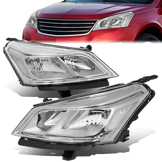 FAROS 13-17 CHEVY TRAVERSE - CHROME HOUSING / CLEAR CORNER - H11 LOW BEAM / H7 HIGH BEAM