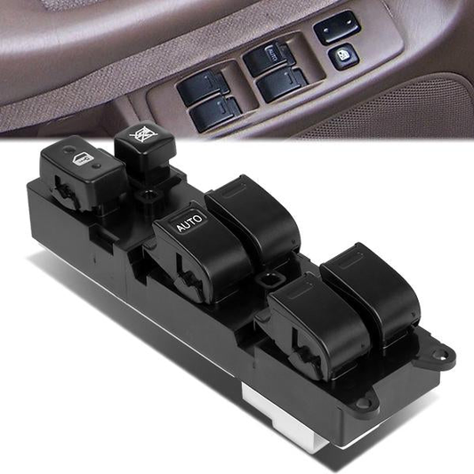 INTERRUPTOR ELEVADOR ELECTRICO 96-97 TOYOTA 4RUNNER / 89-96 TOYOTA CAMRY / 91-95 TOYOTA LAND CRUISER / 96-97 TOYOTA COROLLA, TOYOTA RAV4 / 95-97 TOYOTA TERCEL - FITS 4-DR MODELS - DRIVER SIDE - BLACK