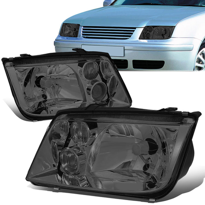 FAROS 99-05 VOLKSWAGEN JETTA - H4 LOW BEAM / HIGH BEAM / 2827 TURN SIGNAL - SMOKE HOUSING