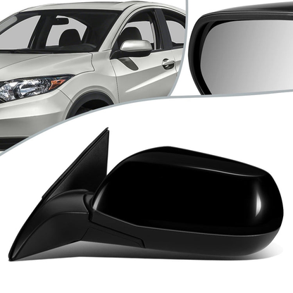 RETROVISOR MIRROR - OEM - 15-18 HONDA HR-V - POWERED - FOLDING - BLACK MATERIAL - LEFT