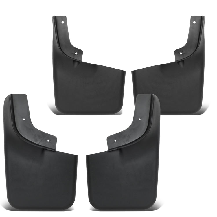 SALPICADERAS MUD GUARD FLAPS - 04-14 FORD F-150 - ONLY FITS MODELS WITH OEM FENDER FLARES - DOES NOT FIT FLARESIDE MODELS - 4PCS - MATTE BLACK