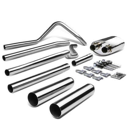 TUBERIA CATBACK CATBACK - 04-08 FORD F-150 4.6L / 5.4L V8 - TYPE-1 - DUAL TIP - STAINLESS STEEL