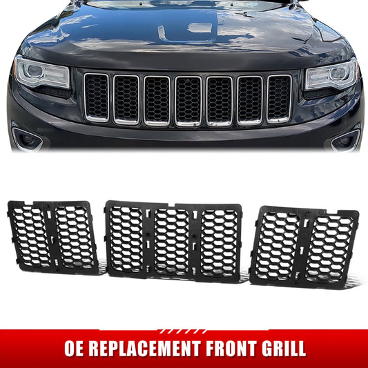 PARRILLA GRILLE - JP GRAND CHRKEE 14-16/17-21/ GRILLE ASS'Y 14-16/ MAT-BLACK (OVERLAND)/ (HONYCOMB STYLE)//PARTS.NO,CH1200377//OEM NO,68143074AD