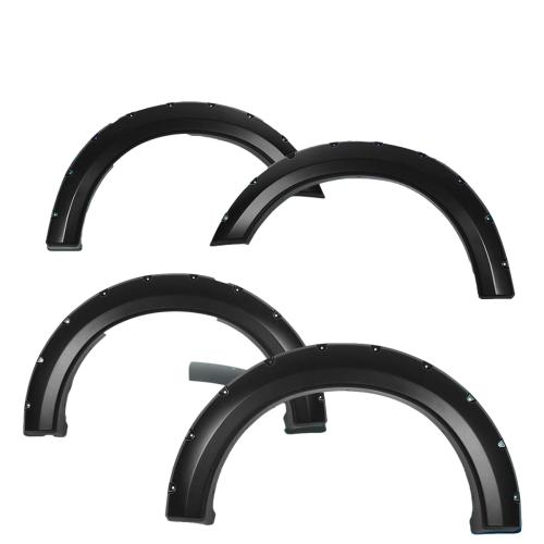 CANTONERAS 04-08 FORD F-150 - POCKET-RIVETED STYLE - GLOSSY - BLACK