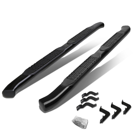ESTRIBOS 4" - OVAL - 45 DEG - 07-17 TOYOTA TUNDRA - DOUBLE CAB - BLACK