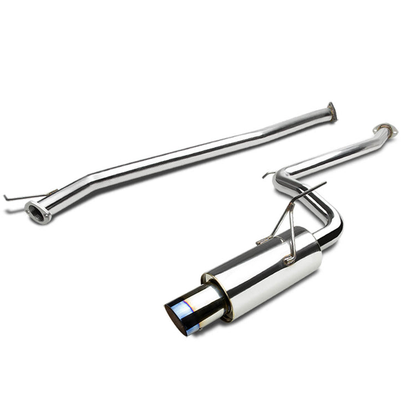 TUBERIA CATBACK CATBACK - 03-06 HONDA ACCORD 2DR 4CYL - SINGLE BURNT TIP - STAINLESS STEEL