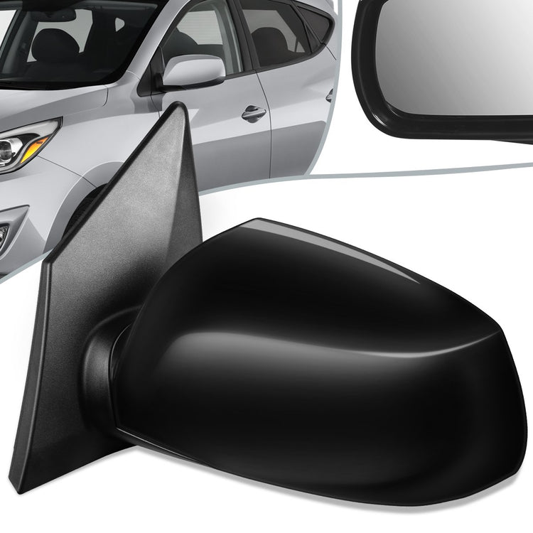 RETROVISOR MIRROR - OEM - 10-15 HYUNDAI TUCSON - POWERED - HEATED - TEXTURED - BLACK - LEFT