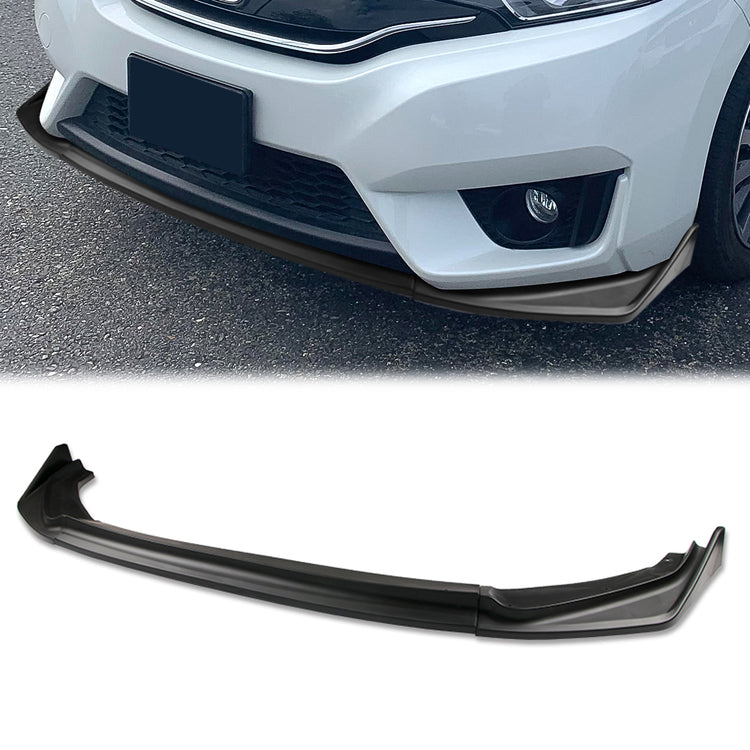 LIP FRONTAL 14-17 HONDA FIT - REQUIRES DRILLING BUMPER FOR INSTALLATION - 3PC - MATTE BLACK