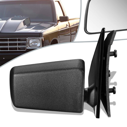 RETROVISOR MIRROR - OEM - 94-04 CHEVY S10 PICKUP / 94-04 GMC SONOMA - MANUAL - TEXTURED - BLACK - RIGHT