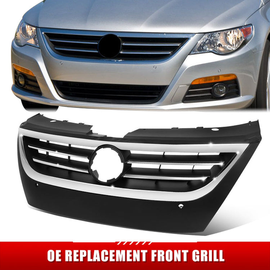 PARRILLA GRILLE - VG PASAT CC '09-'13/'14-'17/ GRILLE ASS'Y 09-13/ PRIMED BLACK/ W/CHROME MOULDING/ (W/SENSOR H.)