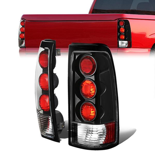 FAROS TRASEROS 99-02 CHEVY SILVERADO 1500 , 2500 / 99-03 GMC SIERRA 1500 , 2500 / 01-02 CHEVY SILVERADO 1500HD , 2500HD , 3500 / 01-03 GMC SIERRA 1500HD , 2500HD , 3500 - ALTEZZA - BLACK