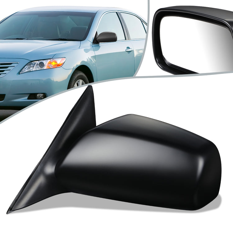 RETROVISOR MIRROR - OEM - 07-11 TOYOTA CAMRY - POWERED - HEATED - BLACK MATERIAL - LEFT