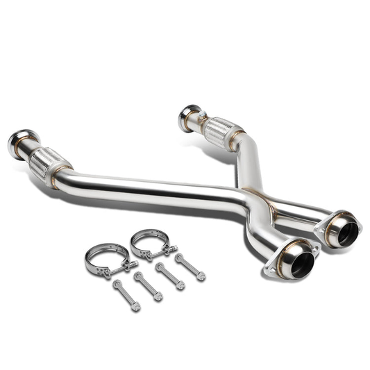 X-PIPE X-PIPE - EXHAUST - SS - 96-04 FORD MUSTANG 4.6L GT - FITS LONG TUBES W/ V-BAND FLANGE ONLY