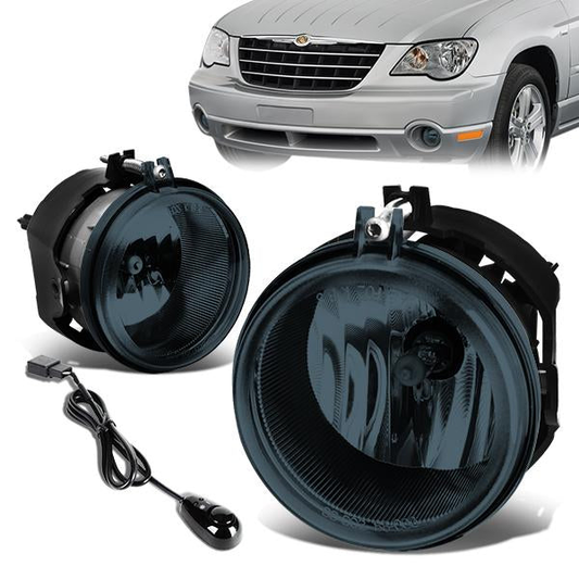 FAROS DE NIEBLA 05-08 CHRYSLER PACIFICA / 05-09 SEBRING, TOWN AND COUNTRY / 08-10 DODGE AVENGER, CHALLENGER, GRAND CARAVAN / 07-10 CALIBER, NITRO / 05-07 CARAVAN . 06-09 CHARGER / 07-09 JEEP COMPASS, PATRIOT - WITH SWITCH - SMOKE