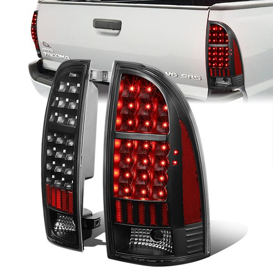FAROS TRASEROS 05-15 TOYOTA TACOMA - LED - BLACK / CLEAR