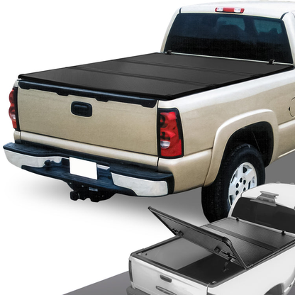 TAPADERA DE CAJUELA TONNEAU COVER - HARD TRI-FOLD - 88-01 CHEVY C/K 1500, 2500, 3500, GMC C/K 1500, 2500, 3500 - FITS 6.5FT FLEETSIDE BED MODELS ONLY