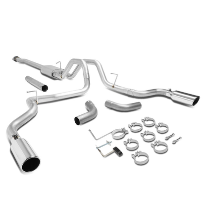 TUBERIA CATBACK CATBACK - 15-19 FORD F-150 2.7 3.5 5.0 ENGINES - FITS ALL CABS & BED LENGTHS EXCEPT STANDARD CABS WITH 6.5' BEDS - DUAL TIP - STAINLESS STEEL