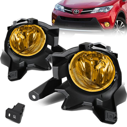 FAROS DE NIEBLA 13-16 TOYOTA RAV4 - W/ SWITCH - H16 BULB - AMBER