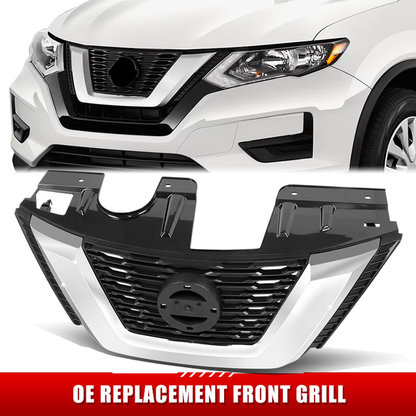 PARRILLA GRILLE - DS ROGE '14-'16/'17-'20/ GRILLE ASS'Y 17-18/ MAT-BLACK W/CHROME MOULDING/ W/O CAMERA H. W/O PREMIUM PKG/ (SL/SV)(USA/KOREA BUILT)//PARTS.NO,NI1200285//OEM NO,623106FL0A