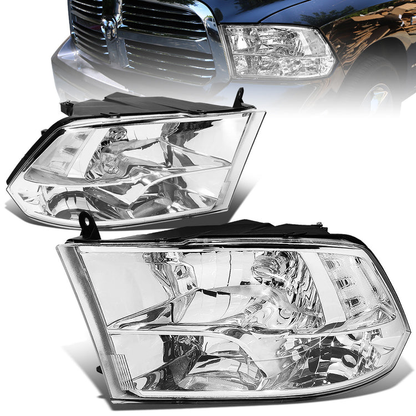 FAROS 09-10 DODGE RAM 1500 / 2010 DODGE RAM 2500, 3500 / 11-18 DODGE RAM 1500, 2500, 3500, 4500, 5500 - FITS 2009 NEW BODY STLYLE MODELS ONLY - WILL NOT FIT MODELS IWTH FACTORY PROJECTOR LED STYLE HEADLIGHTS - ONLY FITS MODELS WITH QUAD HEADLAMPS - CHROME