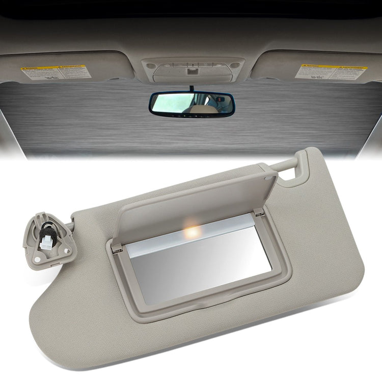 nan SUN VISOR - 13-18 NISSAN ALTIMA - FITS MODELS WITH LIGHTED MIRROR - GRAY