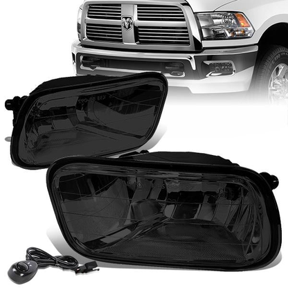 FAROS DE NIEBLA 11-12 RAM 1500, 2500, 3500 / 2010 DODGE RAM 2500, 3500 / 09-10 DODGE RAM 1500 - WITH SWITCH - H10 BULB - SMOKE