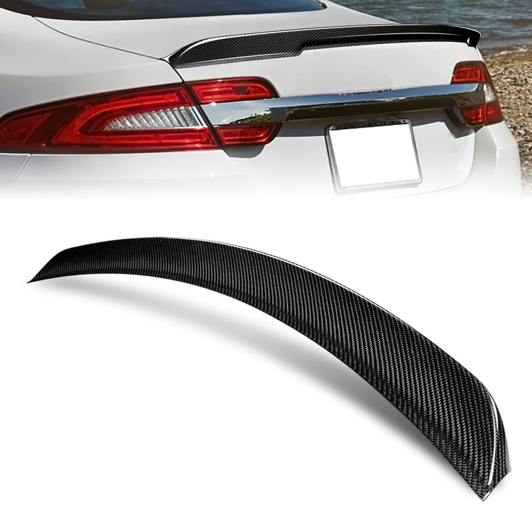 SPOILER CAR TRUNK SPOILER - 09-15 JAGUAR XF - CARBON FIBER BLACK