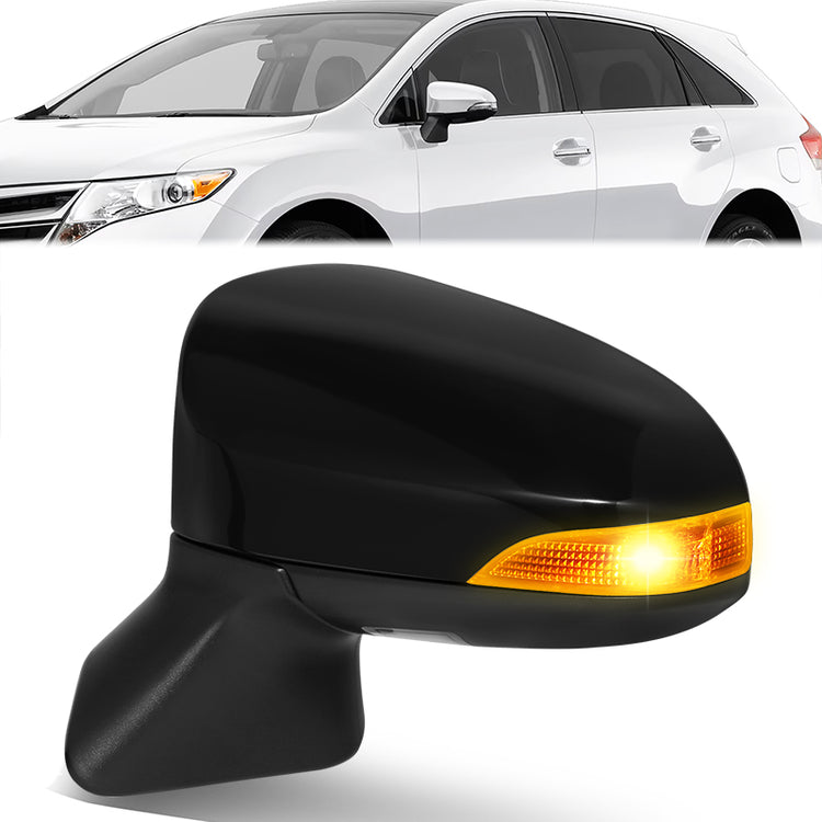 RETROVISOR MIRROR - OE STYLE - TOYOTA VENZA 2013-2015 - WITH POWER WITH HEATED WITH SIGNAL - DRIVER LEFT SIDE - BLACK