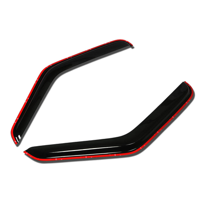 PROTECTOR DE VENTANA WINDOW VISORS - 92-02 FORD E-150, E-150 ECONOLINE / 91-99 FORD E-150 ECONOLING CLUB WAGON / 92-99 FORD E-350 ECONOLINE CLUB WAGON / 03-06 FORD E-250 / 03-07 FORD E-150 / 04-07 FORD E-350 - 2PCS - SUPER DUTY - DARK SMOKE