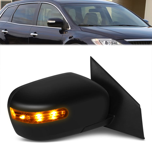 RETROVISOR MIRROR - OE STYLE - MAZDA CX-9 07-09 - WITH POWER WITH HEATED GLASS WITH SIGNAL - PASSENGER SIDE - PAINT TO MATCH - BLACK