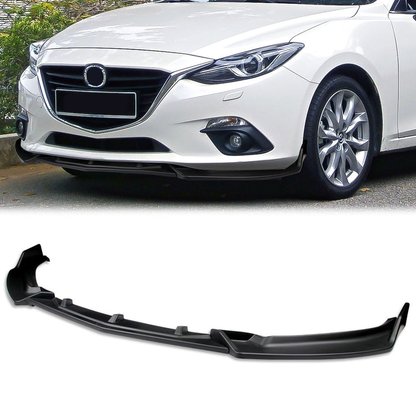 LIP FRONTAL 14-18 MAZDA 3 - REQUIRES DRILLING BUMPER FOR INSTALLATION - 3PC - MATTE BLACK