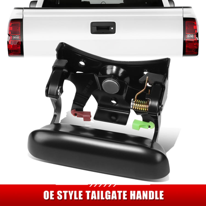 MANIJA DOOR HANDLE COVERS - 99-07 SILVERADO SIERRA 1500-3500 - ABS PLASTIC / STAINLESS STEEL - SMOOTH BLACK