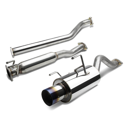 TUBERIA CATBACK CATBACK - 02-06 ACURA RSX TYPE-S - SINGLE BURNT TIP - STAINLESS STEEL