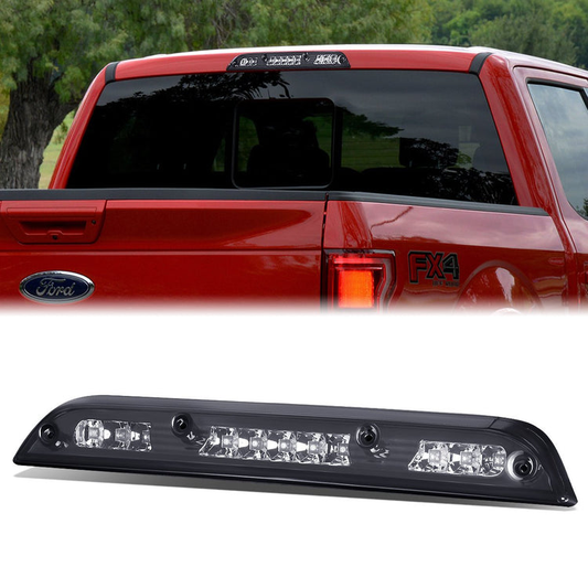 LUZ DE FRENO 15-20 FORD F-150, EXCLUDES RAPTOR MODELS /17-20 F-250, F-350, F-450, F-550 SUPER DUTY MODELS - ONLY FITS MODELS WITH FACORY LED THIRD BRAKE LIGHT - LED - SMOKE
