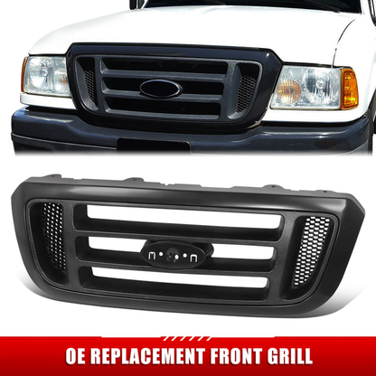 PARRILLA GRILLE - FD RANGR '98-'00/01-'03/04-05/ GRILLE ASS'Y/ BLACK W/ARGENT BAR/ (2WD)//PARTS.NO,FO1200454//OEM NO,4L5Z8200GAK