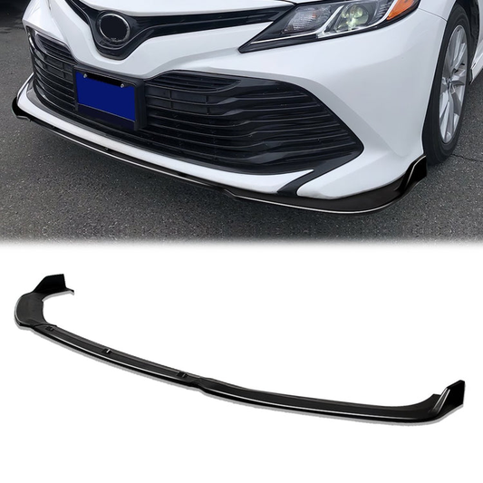 LIP FRONTAL 18-22 TOYOTA CAMRY - FITS SE, XSE MODELS ONLY - REQUIRES DRILLING BUMPER FOR INSTALLATION - 3PC - PAINTED GLOSS BLACK