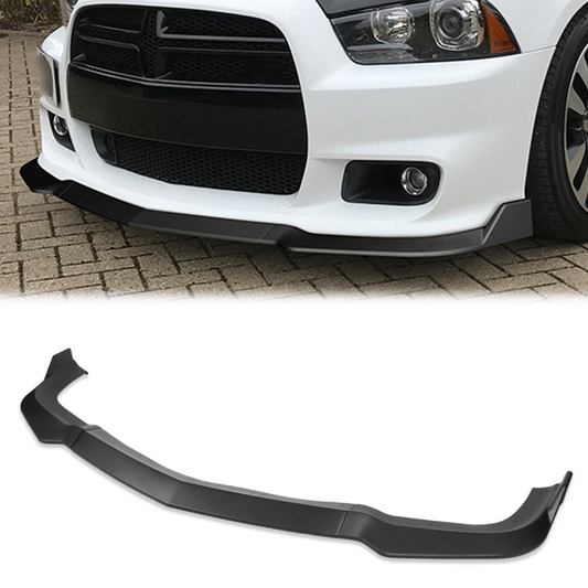 LIP FRONTAL 11-14 DODGE CHARGER SRT - REQUIRES DRILLING BUMPER FOR INSTALLATION - 3PC - MATTE BLACK