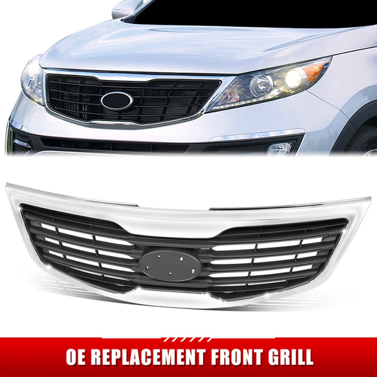 PARRILLA GRILLE - KA  SPOTAG '11-'16/ GRILLE ASS'Y 13-13/ PAINTED BLACK/ W/CHROME MOULDING (2.4)//PARTS.NO,KI1200164//OEM NO,863503W030