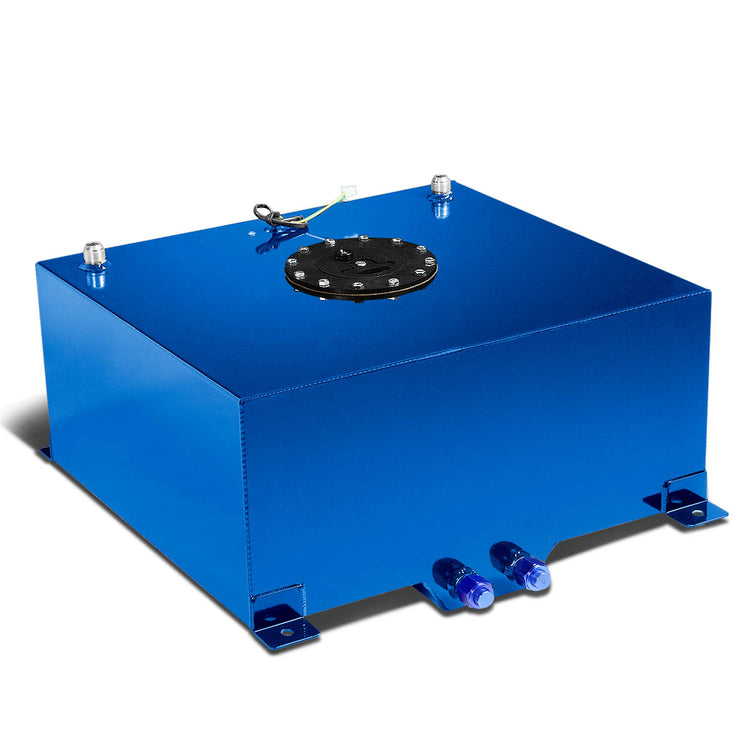 TANQUE DE GASOLINA FUEL CELL - GAS TANK WITH LEVEL SENDER - 15 GALLON - ALUMINUM - BLACK CAP - BLUE