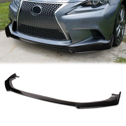LIP FRONTAL 14-16 LEXUS IS250, 1S350 - REQUIRES DRILLING BUMPER FOR INSTALLATION - 3PC - PAINTED GLOSS BLACK