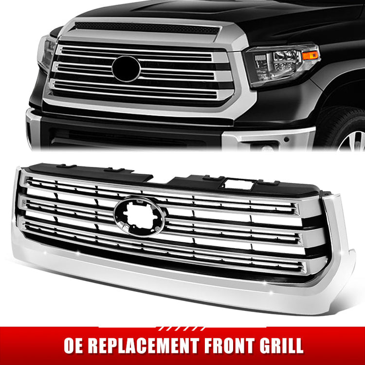 PARRILLA GRILLE - TY TUNDR 14-21/ GRILLE ASS'Y 18-21/ W/TEXTURED  BLACK/ W/BRIGHT CHROME FRAME/ W/CHROME SURROUND