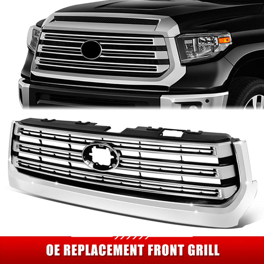 PARRILLA GRILLE - TY TUNDR 14-21/ GRILLE ASS'Y 18-21/ W/TEXTURED  BLACK/ W/BRIGHT CHROME FRAME/ W/CHROME SURROUND