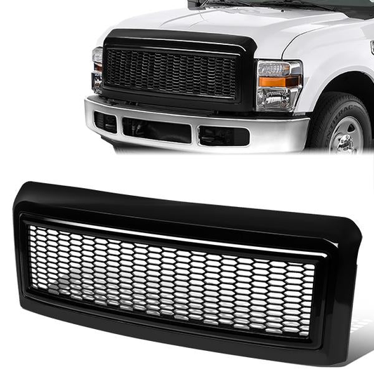 PARRILLA GRILLE - 08-10 FORD F-250, F-350, F-450, F-550 - HONEYCOMB MESH - BLACK