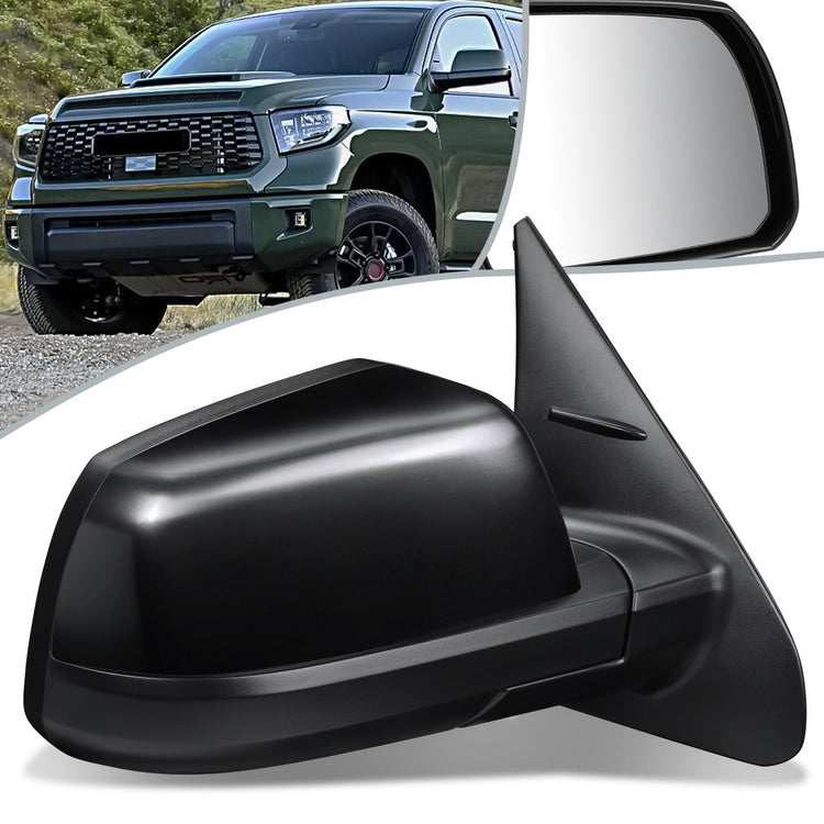 RETROVISOR MIRROR - OEM - 14-20 TOYOTA TUNDRA - POWERED - HEATED - FOLDING - RIGHT - BLACK MATERIAL