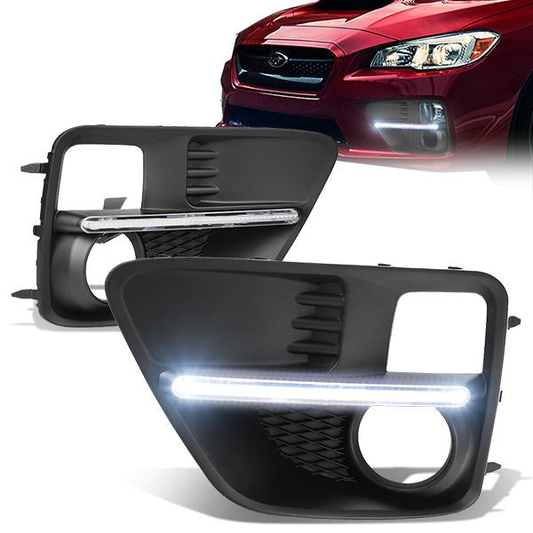 FAROS DE NIEBLA 15-17 SUBARU WRX , STI - LED - WITH BEZEL - CHROME / CLEAR