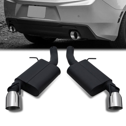 TUBERIA CATBACK CATBACK - 16-19 CHEVROLET CAMARO SS WITH 6.2L ENGINE - DOES NOT FIT VEHICLES FITTED WITH PERFORMANCE EXHAUST OPTION (QUADTIP) - ALUMINIZED / STAINLESS