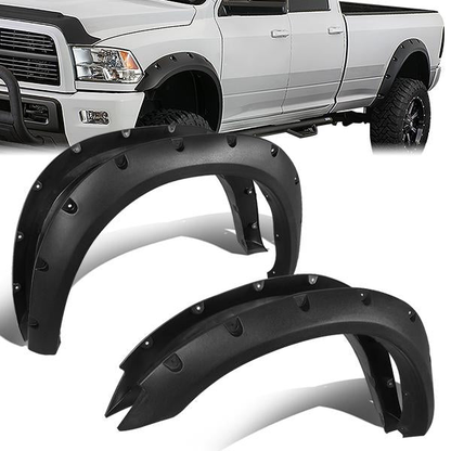 CANTONERAS 10-18 DODGE RAM 2500, 3500 - POCKET-RIVETED STYLE - TEXTURED - MATTE BLACK