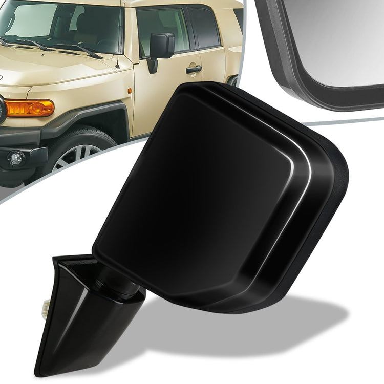RETROVISOR MIRROR - OEM - 07-14 TOYOTA FJ CRUISER - MANUAL - PAINTABLE - BLACK - LEFT