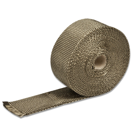 PROTECTOR HEADERS EXHAUST HEAT WRAP - TITANIUM - 7.5M - 2" X 1/16" X 25' - TITANIUM