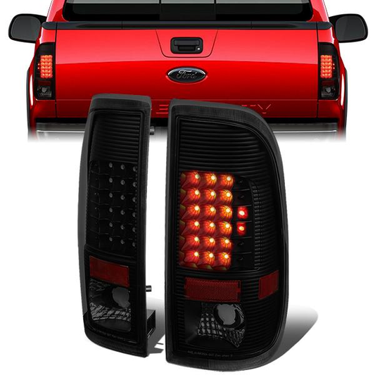 FAROS TRASEROS 08-16 FORD F-250, F-350, F-450, F-550 - SUPER DUTY / 09-16 FORD F-350, F-450 / 15-16 FORD F-550 - LED - BLACK / SMOKE
